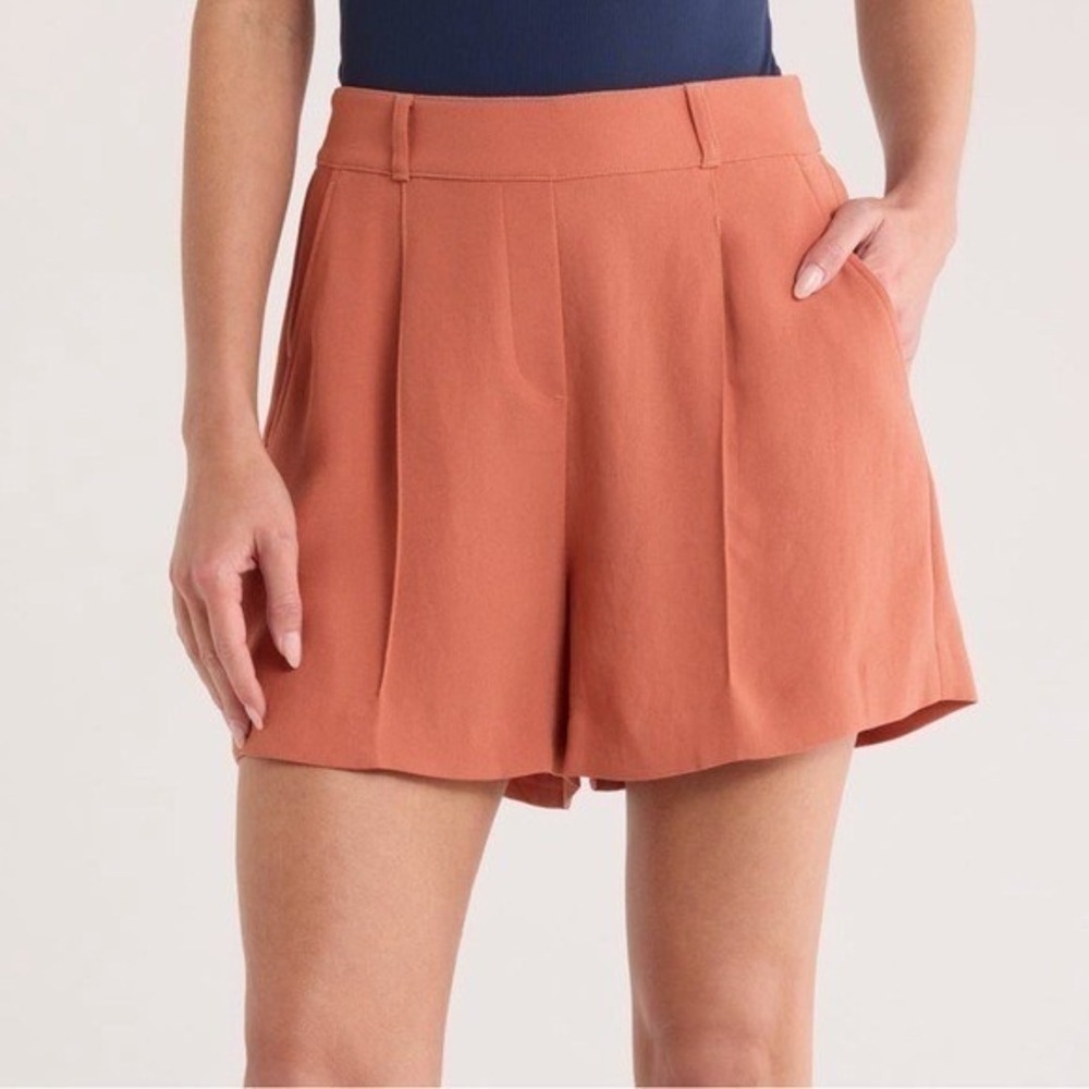 SPANX Carefree Crepe Shorts, Elastic‎ Waist, Sedona, Size Medium, NWT